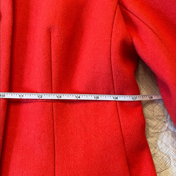 JCrew Coral Ruched Collar Wool Coat.  Size 10.  Great Used Condition. - Picture 11 of 15